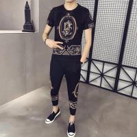 Premium Quality Stylist Printed Half Sleeve T-Shirt & Full pant ( Set )for Men