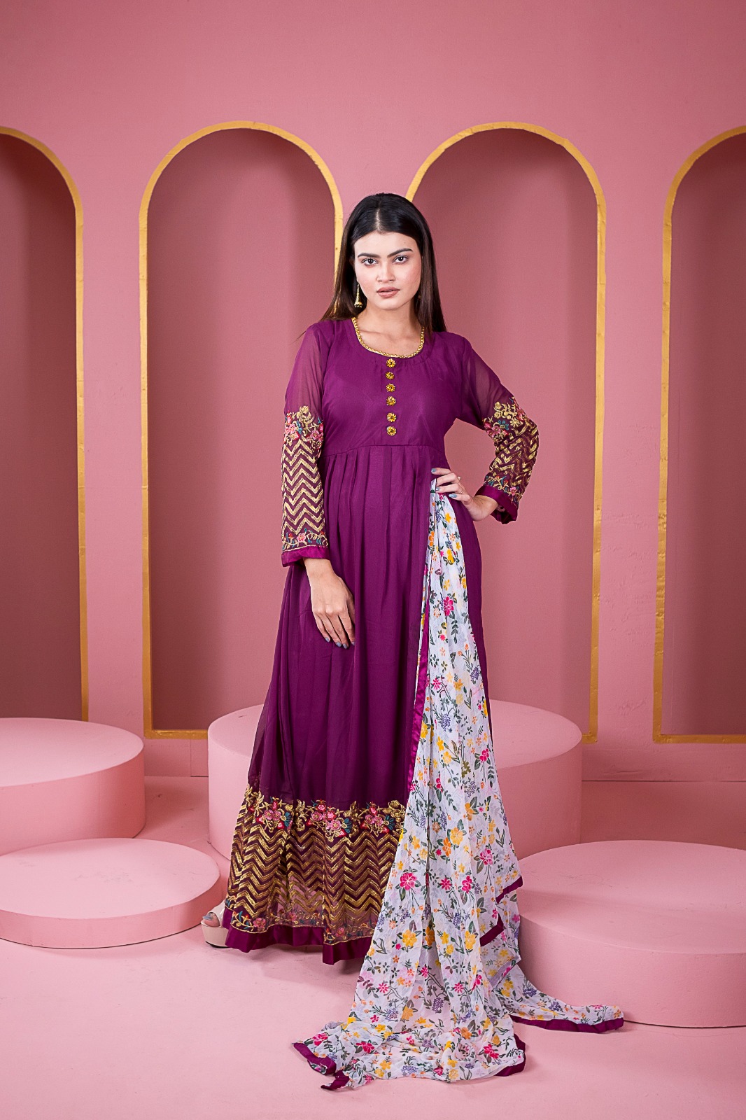 Readymade Lehenga Georgette Dress at Nazmas - Affordable Options Available