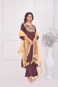 Dollar and Embroidery Work  Three Piece