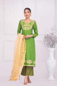 Dollar and Embroidery Work  Three Piece