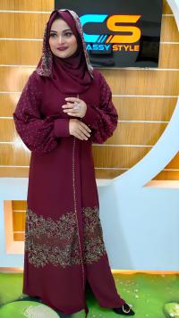 Premium Stone Borka with Hijab