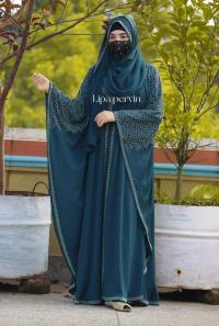 Premium Stone Borka with Hijab