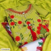 কাশ্মীরী আড়ি এম্ব্রডারী থ্রি-পিচ।