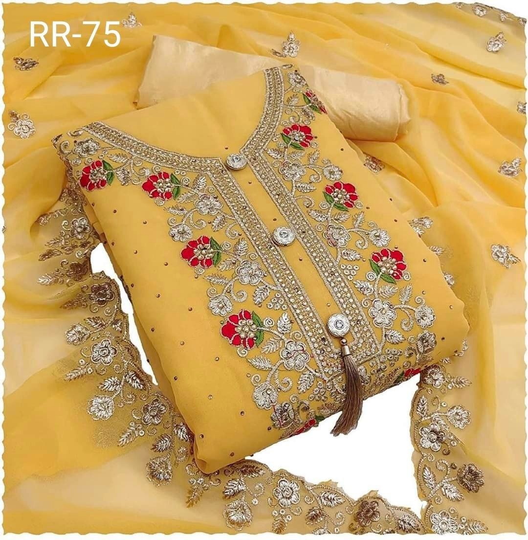 Embroidary georjet Three Piece