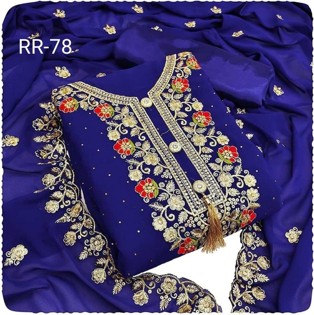 Embroidary georjet Three Piece