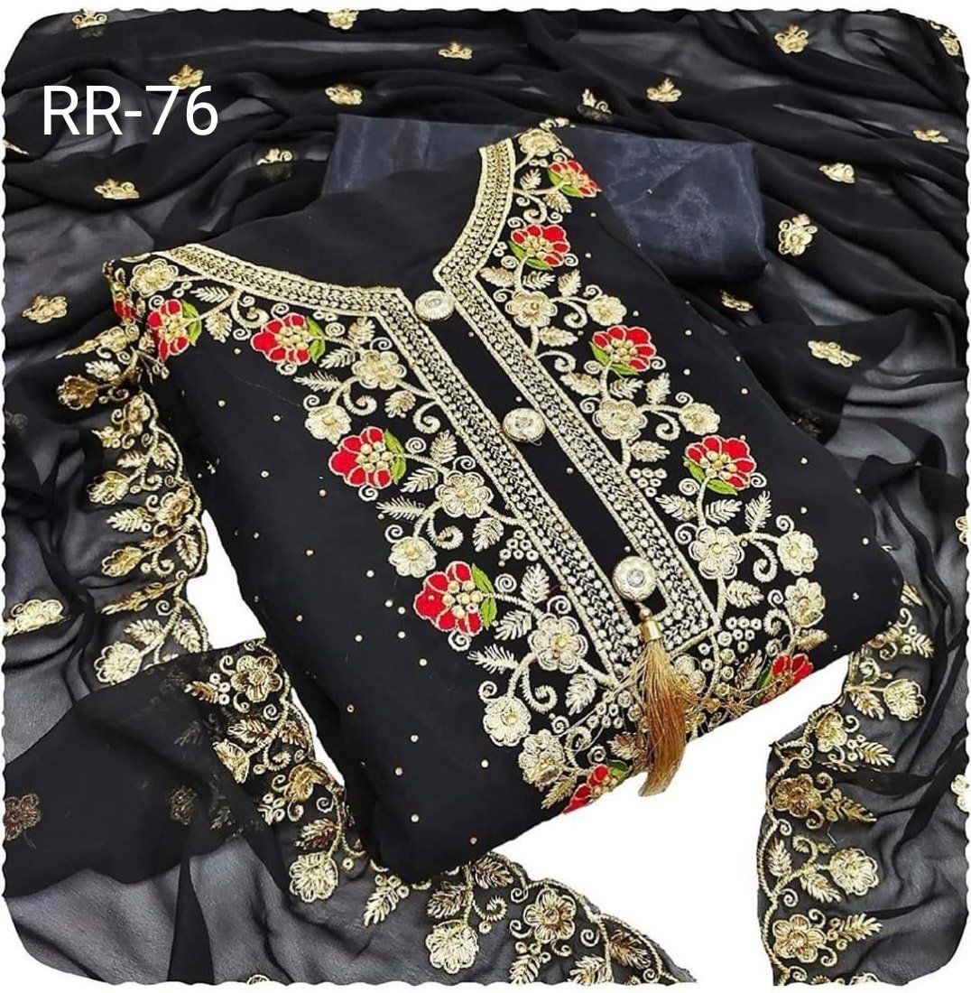 Embroidary georjet Three Piece