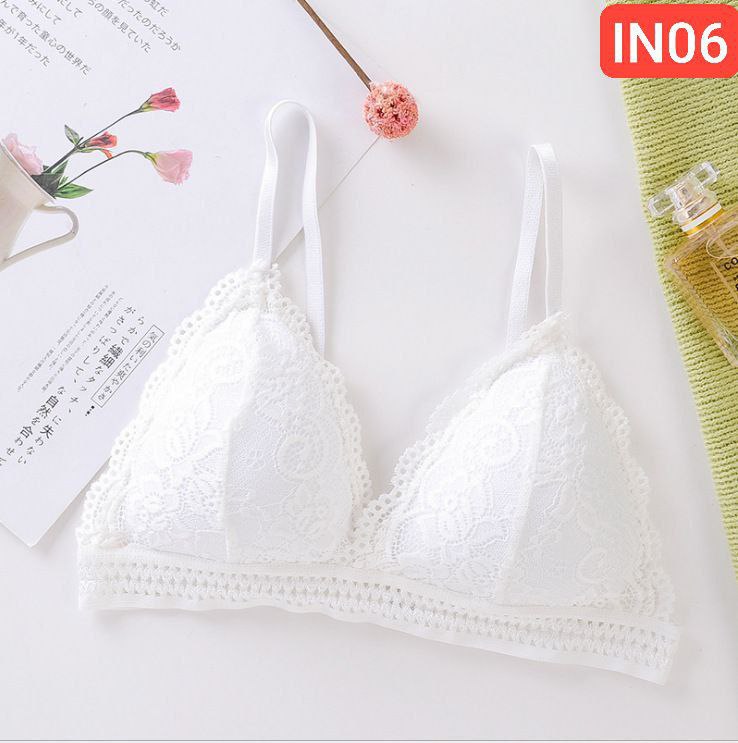 French triangle cup lace bra