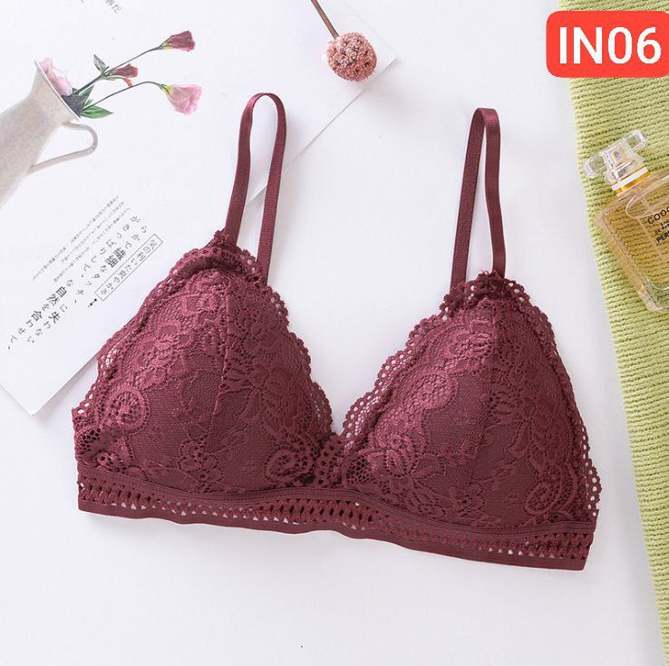 French triangle cup lace bra