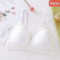 French triangle cup lace bra