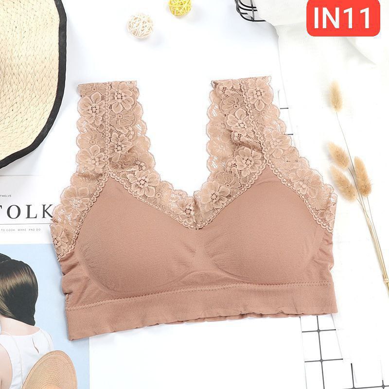 Shoulder Lace Flower Bra