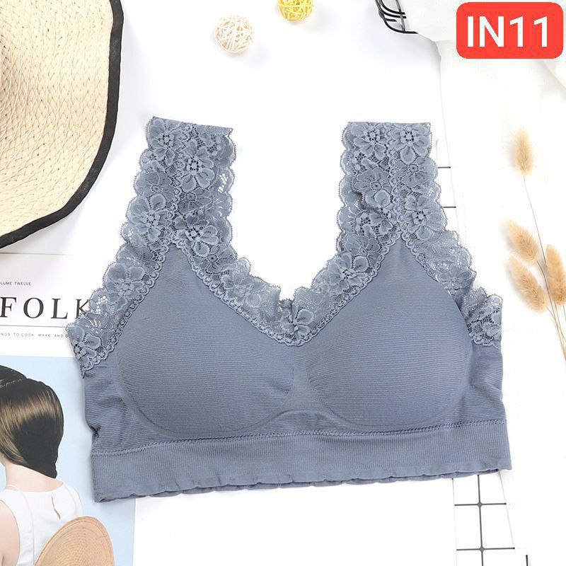 Shoulder Lace Flower Bra