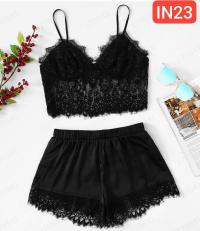 Silk Suspender Princess Temptation two-piece Underwear Set