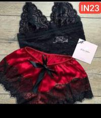 Silk Suspender Princess Temptation two-piece Underwear Set