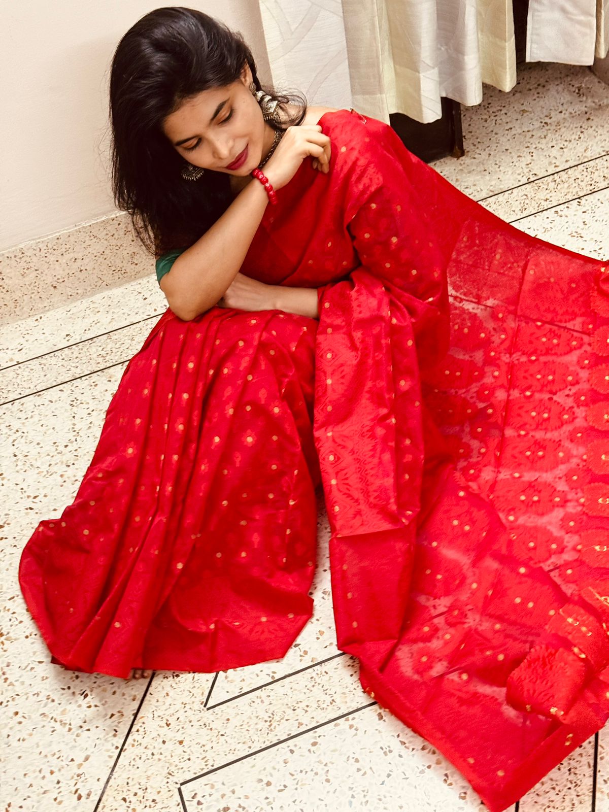 সিল্ক কাতান শাড়ি