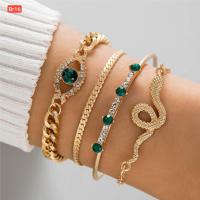 Green Stone Bracelet Set