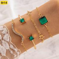 Green Stone Bracelet Set