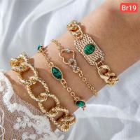 Green Stone Bracelet Set