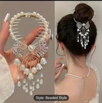 New Sweet Bow Tassel Hair Clip