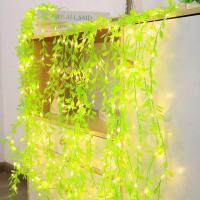 Artificial Leaf Willow Vines Lights String Garland