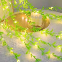 Artificial Leaf Willow Vines Lights String Garland