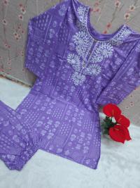 Embroidery Cotton Two Piece