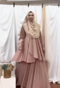 Dubai Cherry Borka with Hijab