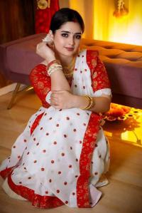 Half Silk Sharee with Blouse Piece