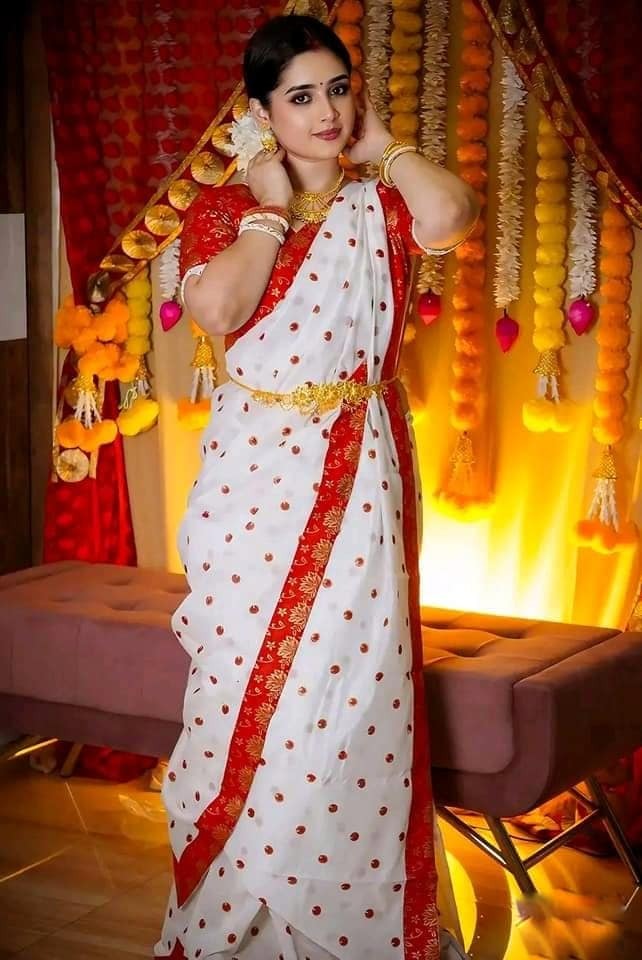 Half Silk Sharee with Blouse Piece
