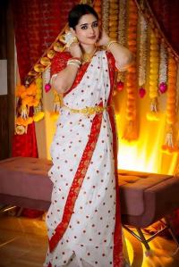 Half Silk Sharee with Blouse Piece