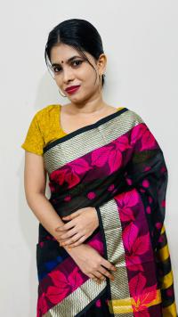 প্রিমিয়াম হাইব্রিড সুতি শাড়ি (রিয়েল ছবি)