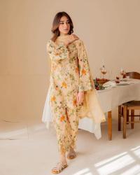 AC Cotton Embroidery Three Piece