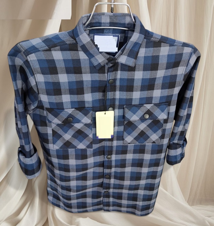 Premium Snap Button Double Pocket Shirt for winter