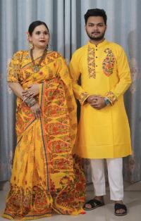 Sharee Panjabi Couple Set (No Blouse Piece)