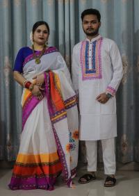 Sharee Panjabi Couple Set (No Blouse Piece)