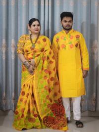 Sharee Panjabi Couple Set (No Blouse Piece)