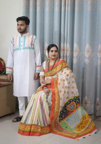 Sharee Panjabi Couple Set (No Blouse Piece)