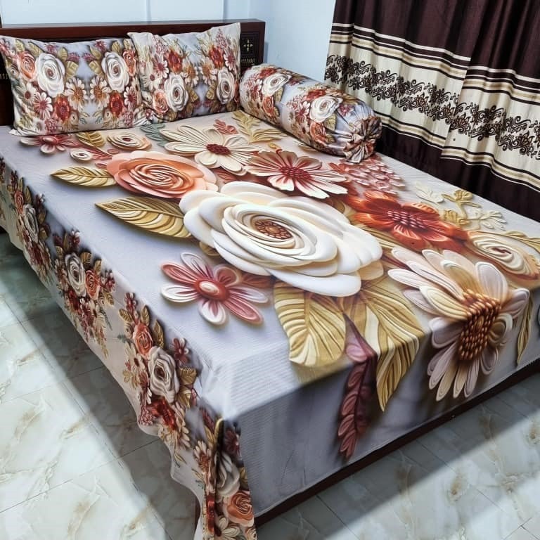 Primium 3D Bedsheet Four Piece Set