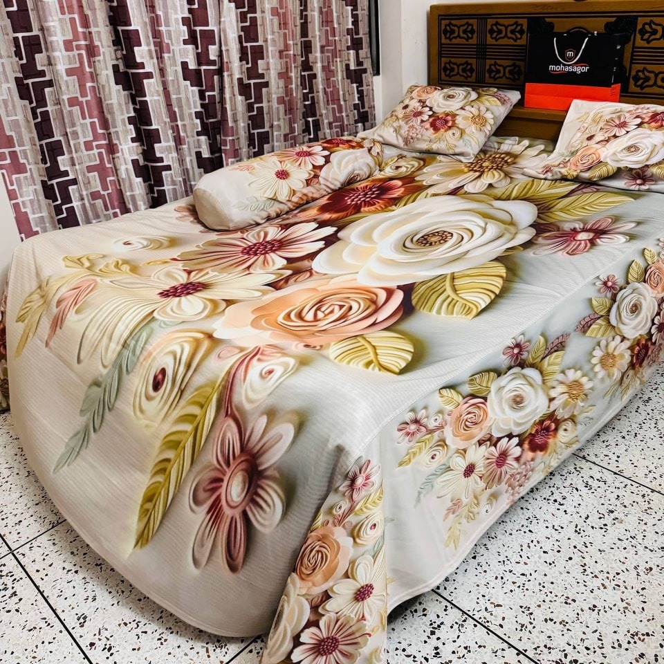 Primium 3D Bedsheet Four Piece Set