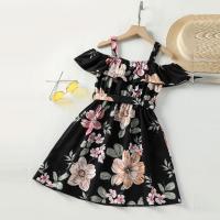 Flower Gown Elegant  Floral Fit Dress for Girls with Belt