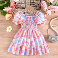 Flower Gown Elegant  Floral Fit Dress for Girls with Belt