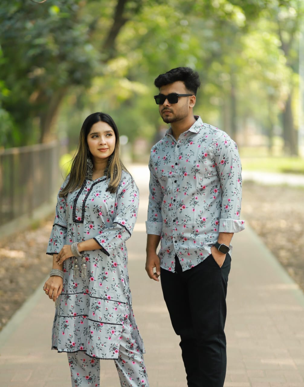 Shirt and Two Piece Couple Dress