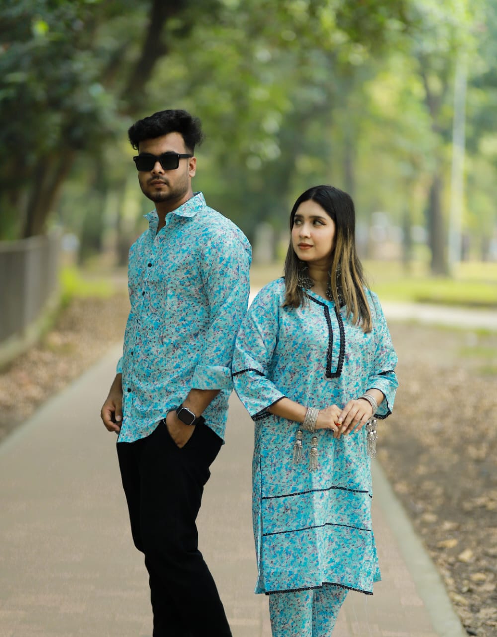 Shirt and Two Piece Couple Dress