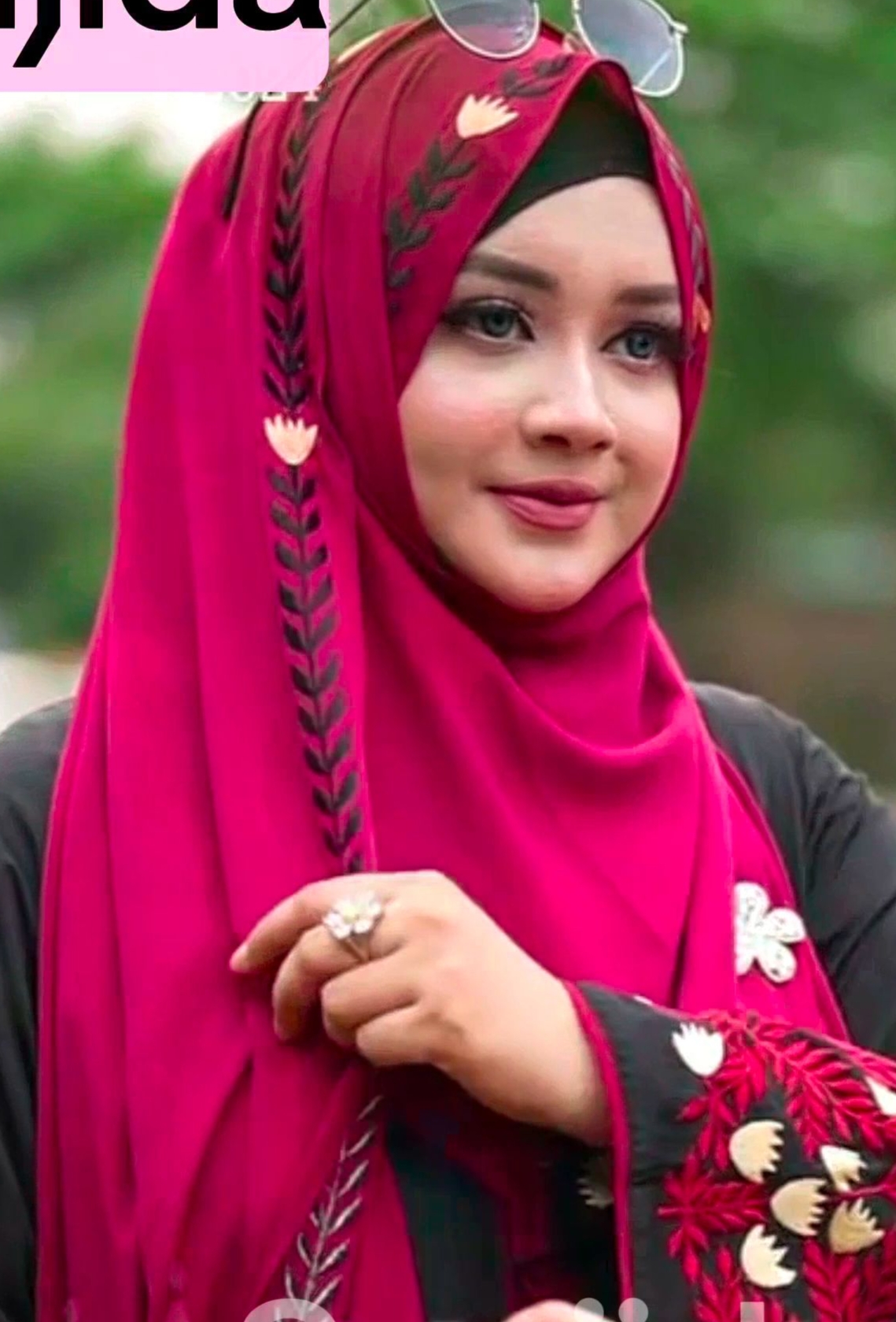 Dubai Cherry Embroidery Hijab