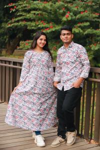 Shirt and Gown Couple Dress