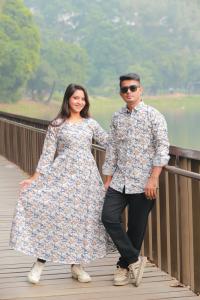 Shirt and Gown Couple Dress