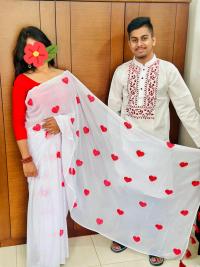 Georgette Sharee and Panjabi Couple Set