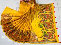 Half Silk Sharee and Cotton Panjabi Couple Set