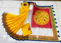Half Silk Sharee and Cotton Panjabi Couple Set
