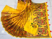 Half Silk Sharee and Cotton Panjabi Couple Set