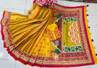 Half Silk Sharee and Cotton Panjabi Couple Set